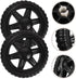 4pcs Homoyoyo Heavy Duty Shopping Cart Wheels Replacement Wheels for Rolling Cart Sturdy Plastic for Laundry