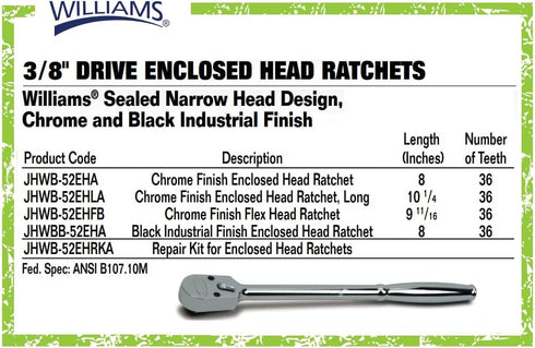 Williams B-52ARK Ratcheting Repair Kit