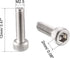 uxcell M2.5x10mm Hex Socket Cap Head Screws, 100pcs