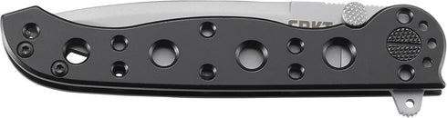 M16-01S M16-01S CRKT Folding Knife with Frame Lock: Stainless Steel Plain Edge Blade, Stainless Steel Handle