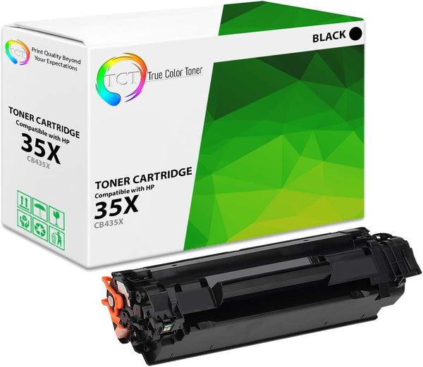 TCT Premium Compatible Toner Cartridge for HP 35X CB435X/CB435AJ Black High Yield, Works with HP Laserjet Printers
