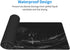 Japanese Sea Wave Large Mouse Pad, Anime Black Gaming Desk Pad, 3mm Thick Non-Slip Rubber Base, 31.5 x 11.8 Inch