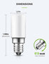 LOHAS LED C7 S6 Night Light Bulb, 15 Watt Equivalent (1.5W), Mini LED Candelabra E12 Base, 3000K, 6-Pack