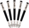 GTHER 5PCS Double Head Pencil Extender, Adjustable Lengthener with Aluminum Handle for Colored Pencils, Black