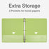 Cardinal 3 Ring Binders, 1 Inch, Round Rings, Holds 225 Sheets, ClearVue Presentation View, Non-Stick, Two-Tone Pastel