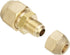 PATIKIL 3/8" to 5/8" Pipe Extension Joint Connector, 2pcs Brass Coupler Adapters with 4pcs Flare Nuts for Refrigeration