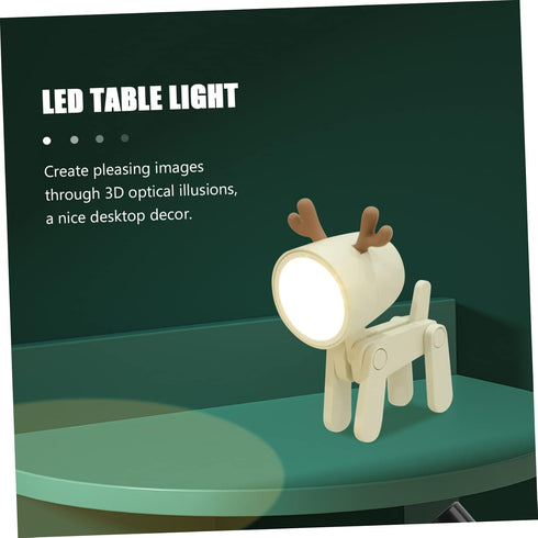 DIYEAH Led Night Light Changing Table Lamp Deer Shape Foldable Night Lamp for Bedroom