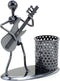 Metal Art Pen Pencil Holder, Musician Design, Home Office Desk Organizer
