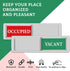 Privacy Sign - Vacant Occupied for Home Bathroom, Office, Restroom, Conference, Hotel, Magnetic Slider Indicator