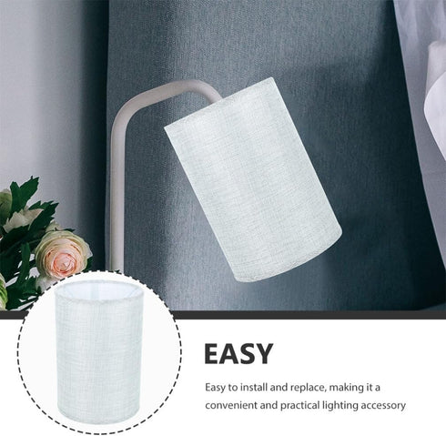 2pcs Zerodeko Modern Linen Drum Lamp Shade Cover for Base Floor Lamps Elegant Natural Design Easy to Clean Handmade