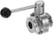 Sanitary Stainless Steel Butterfly Valve 304 25 with Hand Lever Manual Shut-off,