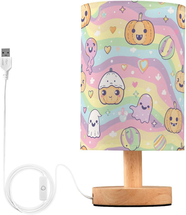 Amooorous Cartoon Cute Yellow Halloween Pumpkin Desk Lamps Baby Night Light for Indoor