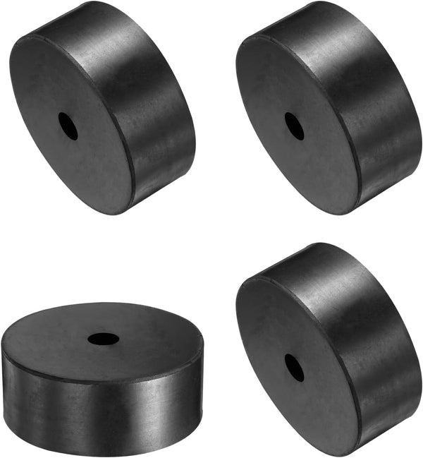 uxcell 4pcs Rubber Spacers, 100mm OD, 15mm ID, 40mm Height Round Anti Vibration Spacer for Home Car Accessories