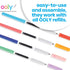 Ooly Fab Fountain Pen Pack of 4, Black Ink Pens with Refillable Ink Cartridges, Fine Tip for Calligraphy Drawing