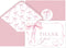 SMUAENSS 24 Pack Pink Bow Thank You Cards, Bowknot Bridal Shower Greeting Card
