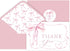 SMUAENSS 24 Pack Pink Bow Thank You Cards, Bowknot Bridal Shower Greeting Card