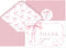 SMUAENSS 48 Pack Pink Bow Thank You Cards, Bowknot Bridal Shower Greeting Card