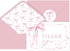 SMUAENSS 48 Pack Pink Bow Thank You Cards, Bowknot Bridal Shower Greeting Card