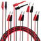 Multimeter Leads, Electrical Test Lead Kit: Banana to Alligator Clips, Plugs, and Mini Hooks Set (3 Pair)