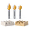 3 Pcs 60/90/120-Degree V Groove Router Bits, 1/4" Shank, 1/2" Cutting Diameter,