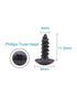 50pcs #8 x 1/2 inch Truss Head Phillips Wood Screws Black Oxide Coated by IMSCREWS