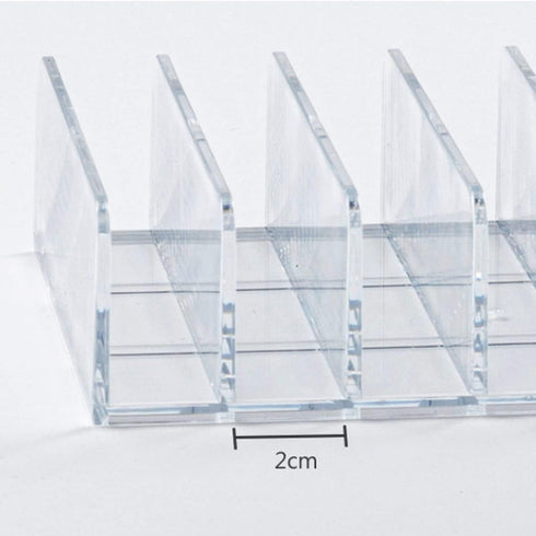 Eyeshadow Makeup Palette Organizer (2 Pack), 7 Slot Acrylic Desk Organizer for Sorting Mail, Clear Bill Money Organizer for Cash Envelope Card, Cash Tray for Cash Stuffing, Use in Home&Office by Halyuhn