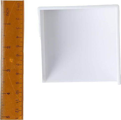 dohobby White Thickened Plastic Sticky Note Holder - Convenient Note Storage Box for Office and Home Desk Organizers
