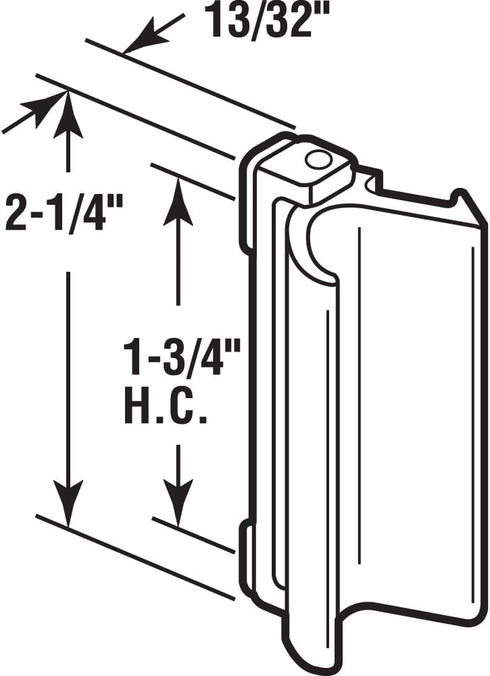 Prime-Line F 2572 Spring-Loaded Sliding Keller Window Latch and Pull, Aluminum (Single Pack) by PRIME-LINE