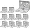 Evadow 40Pcs Stainless Steel Corner Braces, 1.2 x 1.2 x 1.5 Small Corner