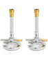 QWORK Lab Bunsen Burner with Flame Stabilizer, Gas Control for Efficient Heating, Pack of 2