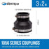 Fernco 1056-32 3-in. x 2-in. Flexible PVC Reducing Pipe Coupling for Plumbing Connections, 2-Pack