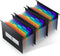 ThinkTex Plastic Expanding Hanging File Folders, 7 Pockets, Large Capacity, Multi-Color Tabs, Letter Size - 3 Packs