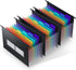 ThinkTex Plastic Expanding Hanging File Folders, 7 Pockets, Large Capacity, Multi-Color Tabs, Letter Size - 3 Packs