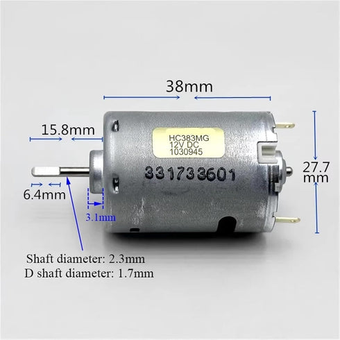 CFNXKTWBR 1pc HC383MG RS-380 6V-12V 12400RPM Mini Motor High Speed Strong Magnetic Carbon Brush Motor DIY Toy Model Car
