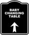 BABY CHANGING TABLE Black Sign Arrow Up Aluminum Composite Sign 8.5 x