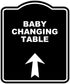 BABY CHANGING TABLE Black Sign Arrow Up Aluminum Composite Sign 8.5 x