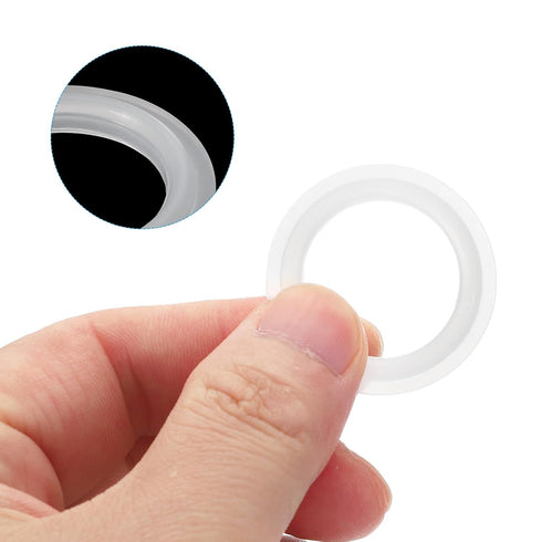 10pcs 34mm 19mm PATIKIL Tri Clamps Gasket, OD ID Sanitary TC Tri Clamps Gasket Tri Pipe Silicone Ferrule Washers Tube