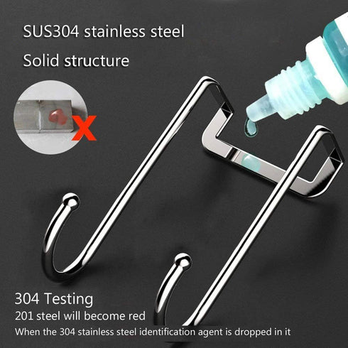 Over Door Hook Heavy Duty Hooks, Single Hook Loads up to 50lbs, Pack of 3 for Kitchen, Bathroom, Office