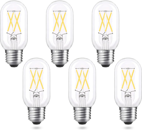T45/T14 LED Light Bulb Dimmable, 4W (40 Watt Equivalent), Bright White 4000K, E26 Base, 6-Pack