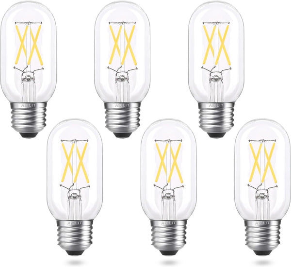 T45/T14 LED Light Bulb Dimmable, 4W (40 Watt Equivalent), Bright White 4000K, E26 Base, 6-Pack