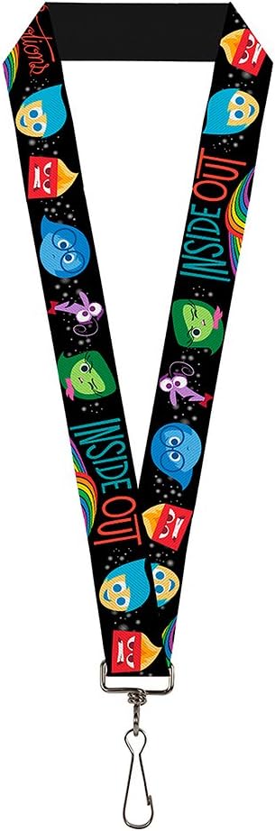 Buckle Down Lanyard, 1.0-Inch Inside Out/Emotion Expressions, Every Day is