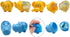 Cartoon Animal Pencil Sharpeners, Cute Two-Holes Plastic Sharpener, School Student Stationery Supplies (Set of 16)