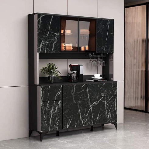 Yancorp Black Wallpaper Black Peel and Stick Wallpaper Marble Counter Top Stick on Wallpaper Backsplash Self Adhesive Wallpaper (Black Stripes, 11.8" x 78.7") by Yancorp