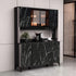 Yancorp Black Wallpaper Black Peel and Stick Wallpaper Marble Counter Top Stick on Wallpaper Backsplash Self Adhesive Wallpaper (Black Stripes, 11.8" x 78.7") by Yancorp