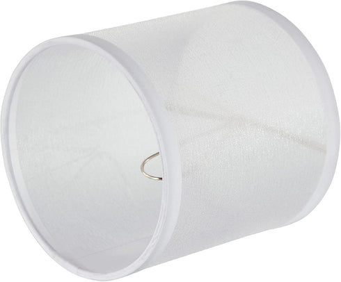 Aspen Creative 31404 5" 5" 5" Small Clip-On Drum Lamp Shade in Silver, Top x Bottom x Slant Height, for Chandeliers