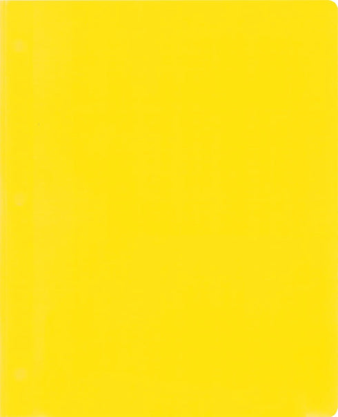 Lion 2-Pocket Plastic Folder with Fasteners, 4 Pack, Yellow (92310-YW-4P)