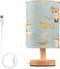 ALAZA Cute Fox Maple Leaf Bedside Table Lamp with USB Port for