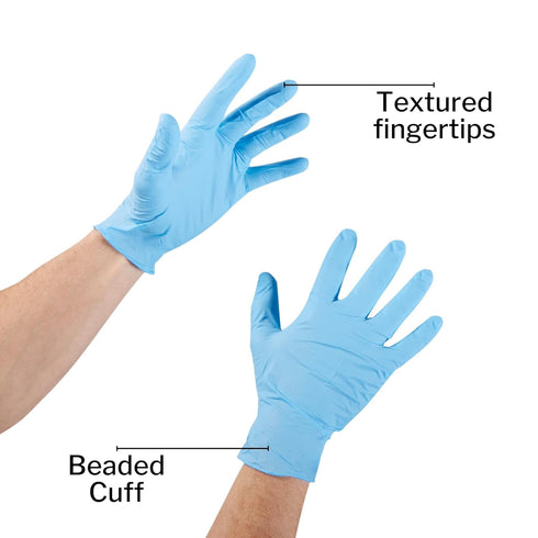 McKesson Confiderm 3.5C Nitrile Exam Gloves - Non-Sterile, Powder-Free, Blue, Large, 200 Count