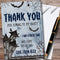 The Card Zoo Vintage Haunted House Blue Personalized Halloween Party Thank You Cards
