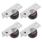 SHOWERORO 4pcs 1-inch Flat Plate Swivel Silent TPR Casters for Furniture Drawers
